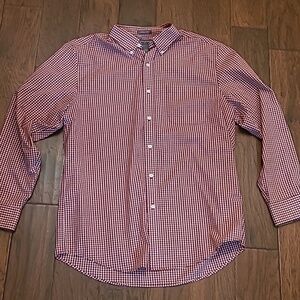 Saddlebred men's long-sleeved plaid button-up shirt size Large